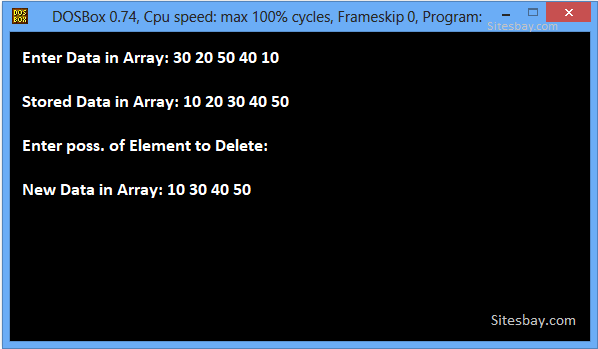 deleted elements from array