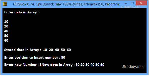 insert elements in array