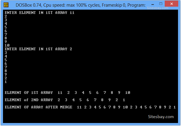 merge tow array