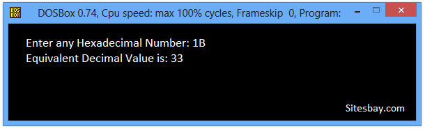 Images c++ program to convert hexadecimal to octal