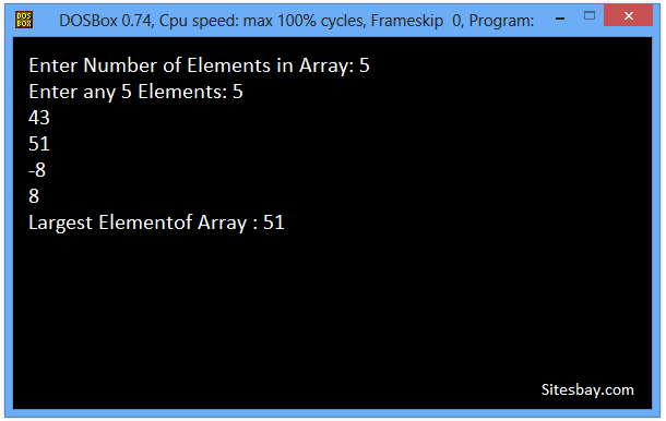 c++ program to find largest elements form array