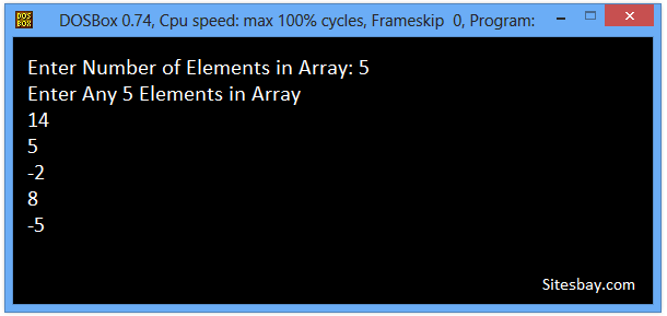 Output c++ program to find smallest elements form array