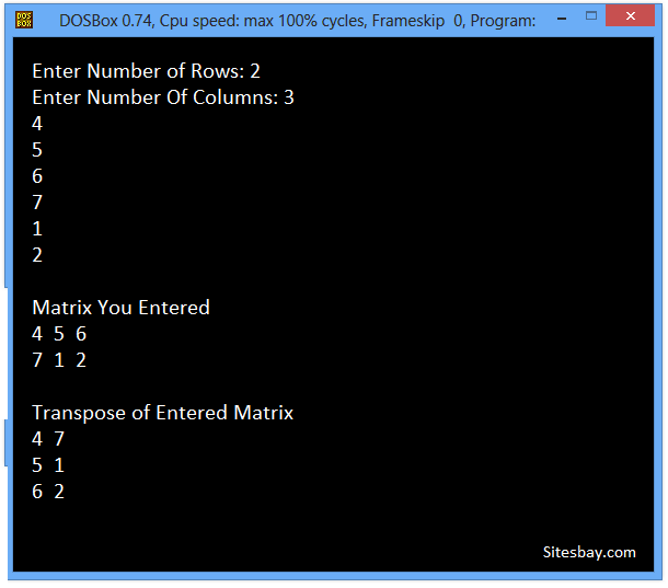 c++ program multiply 2X2 Matrices