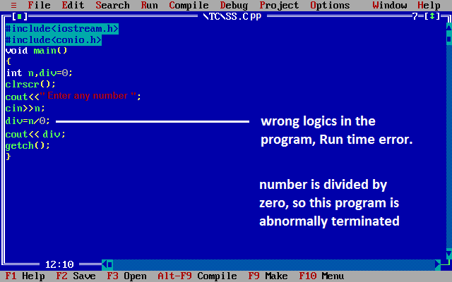 error in c++