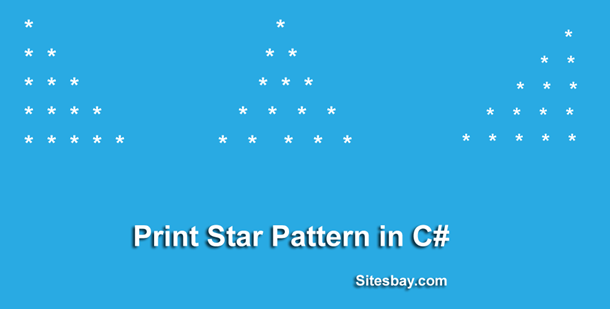 print star pattern in c#