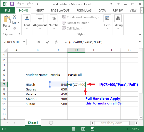 if function in excel