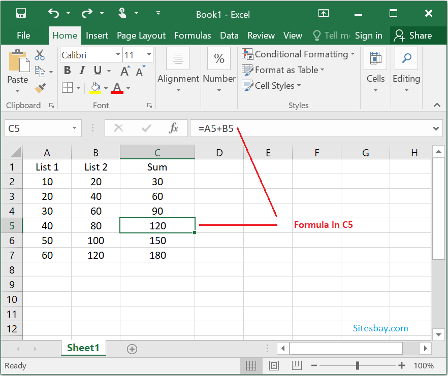 relative referencing in excel