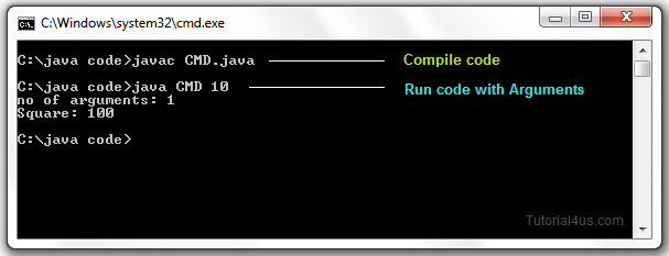 command line arguments in java