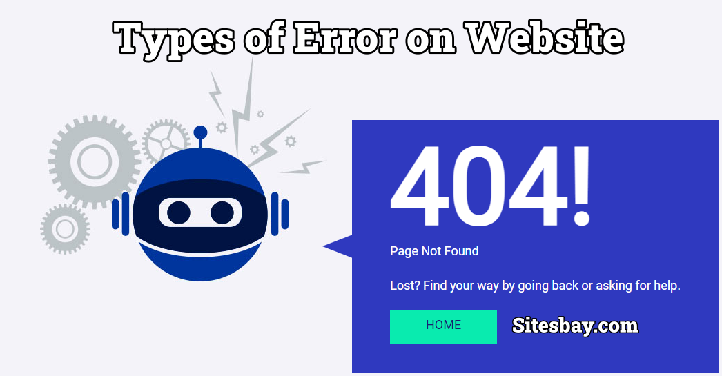 types of error on website
