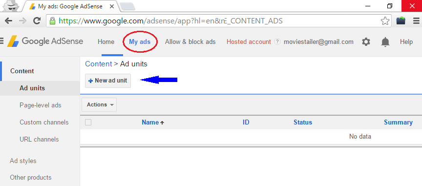 Images create adsense code for website