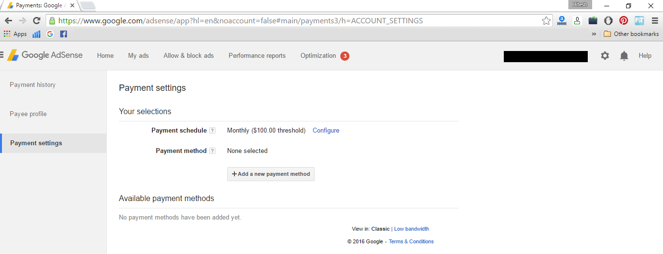 Image adsense minimum payment