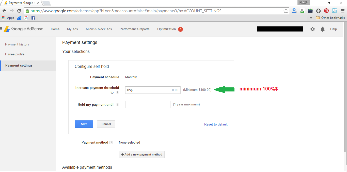 Image adsense minimum payout