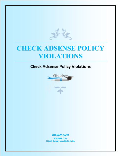 check adsense policy vialation in adsense account