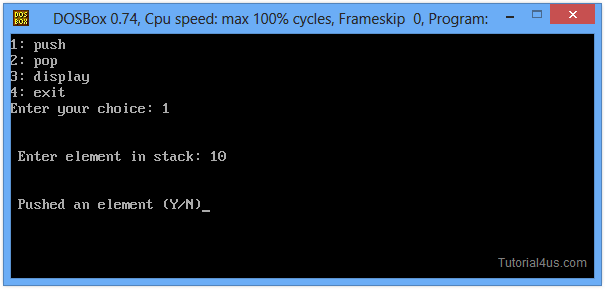 stack stack example in c++