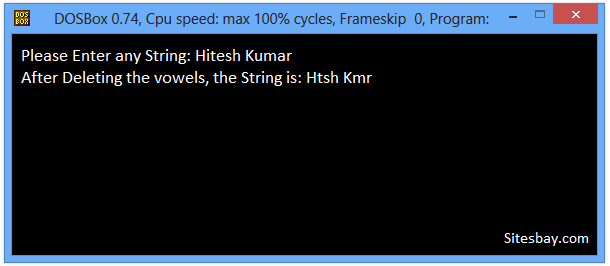 Delete Vowels from Given String in C++