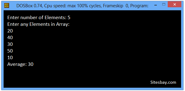 search array element program in c++