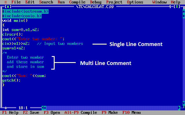 Comment comment in c++