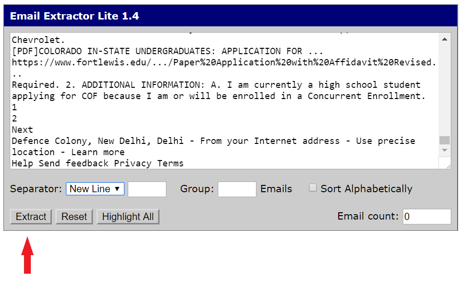 Image how to extract email address