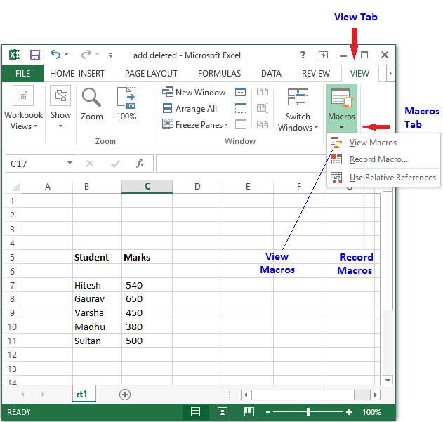 macros in excel