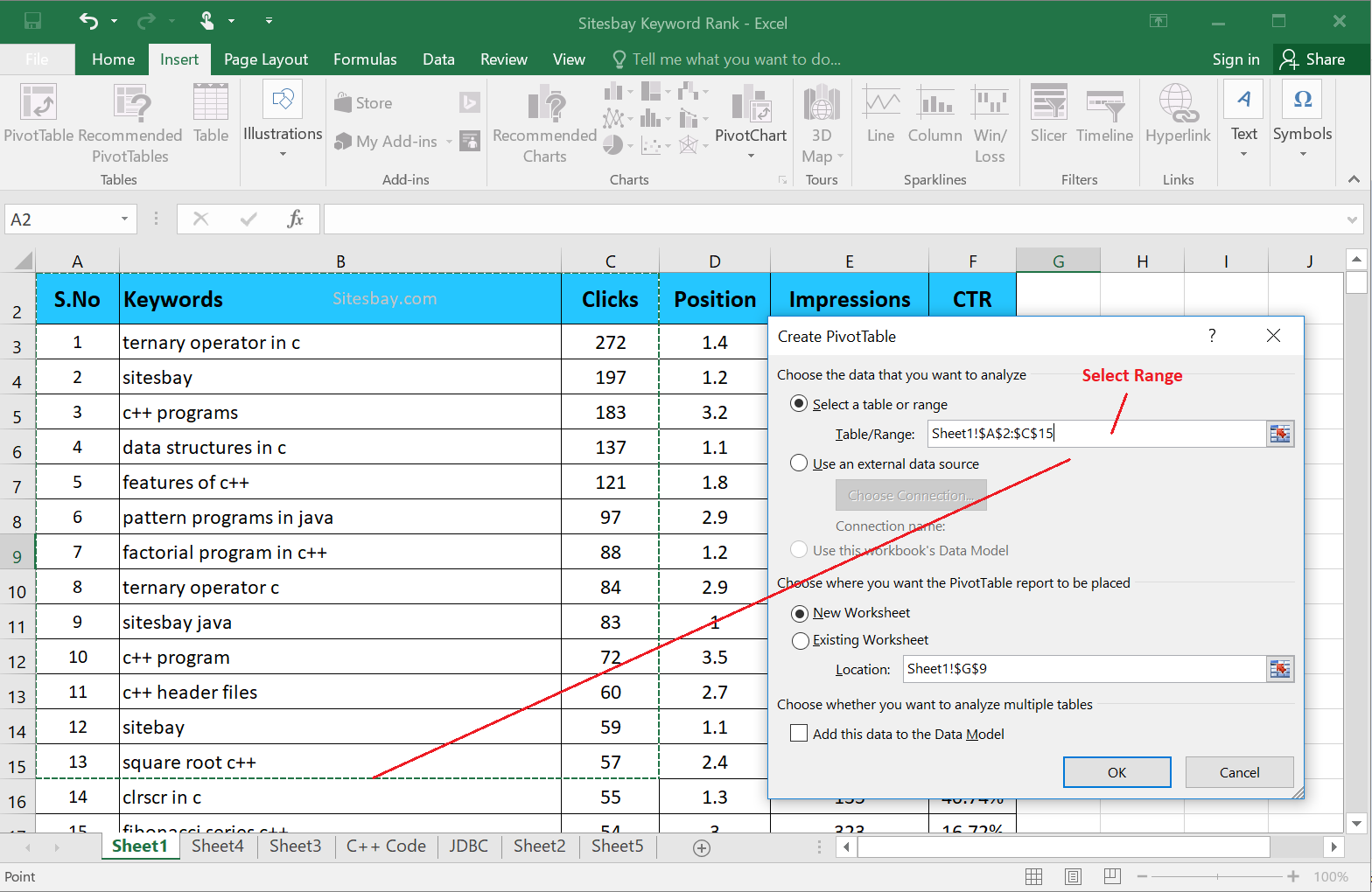 Images remove page break in excel