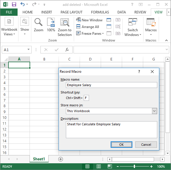 record macros in excel