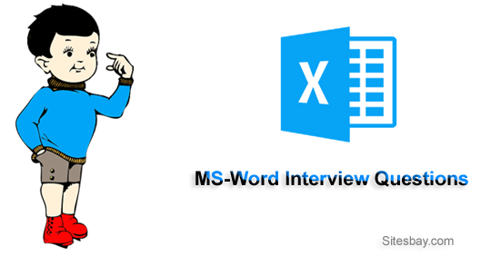 ms word interview questions