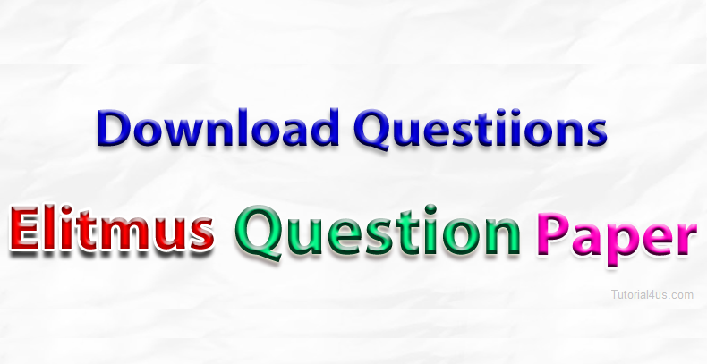 Image elitmus question paper