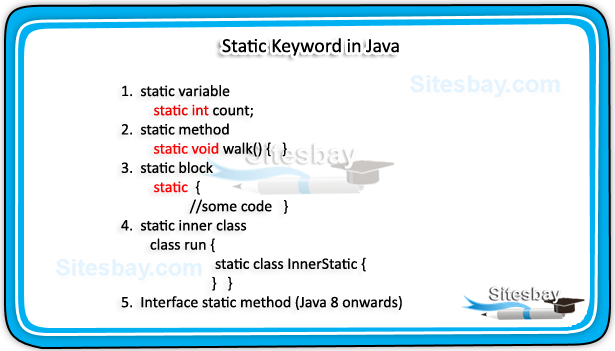 static keyword in java java tutorial
