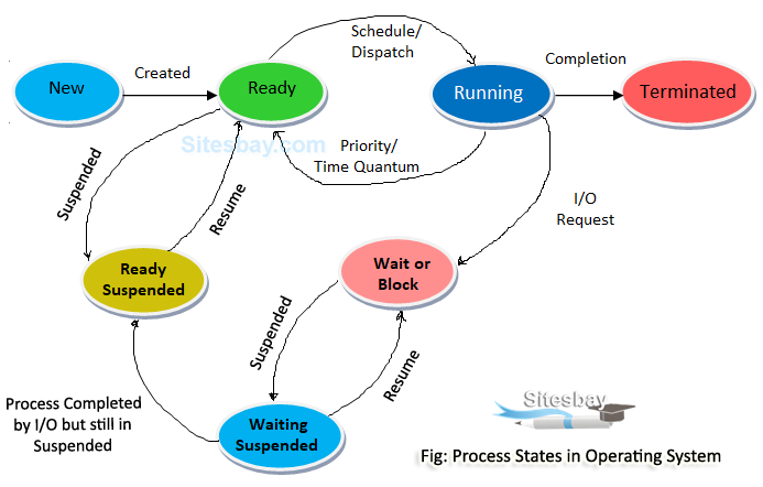 What Is Process States In Operating System Operating System Tutorial