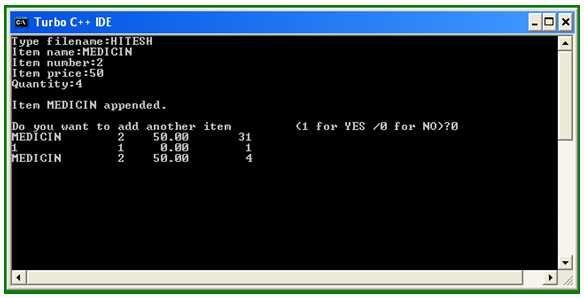 append data in file