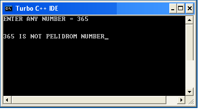 palindrome number program in c