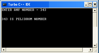 palindrome number program in c