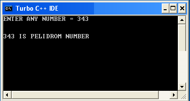 output palindrome number program in c