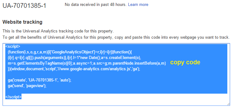 Google Analytic analytics code