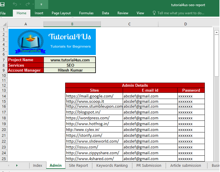 Image how to create seo report