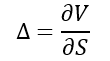 Image delta greek formula