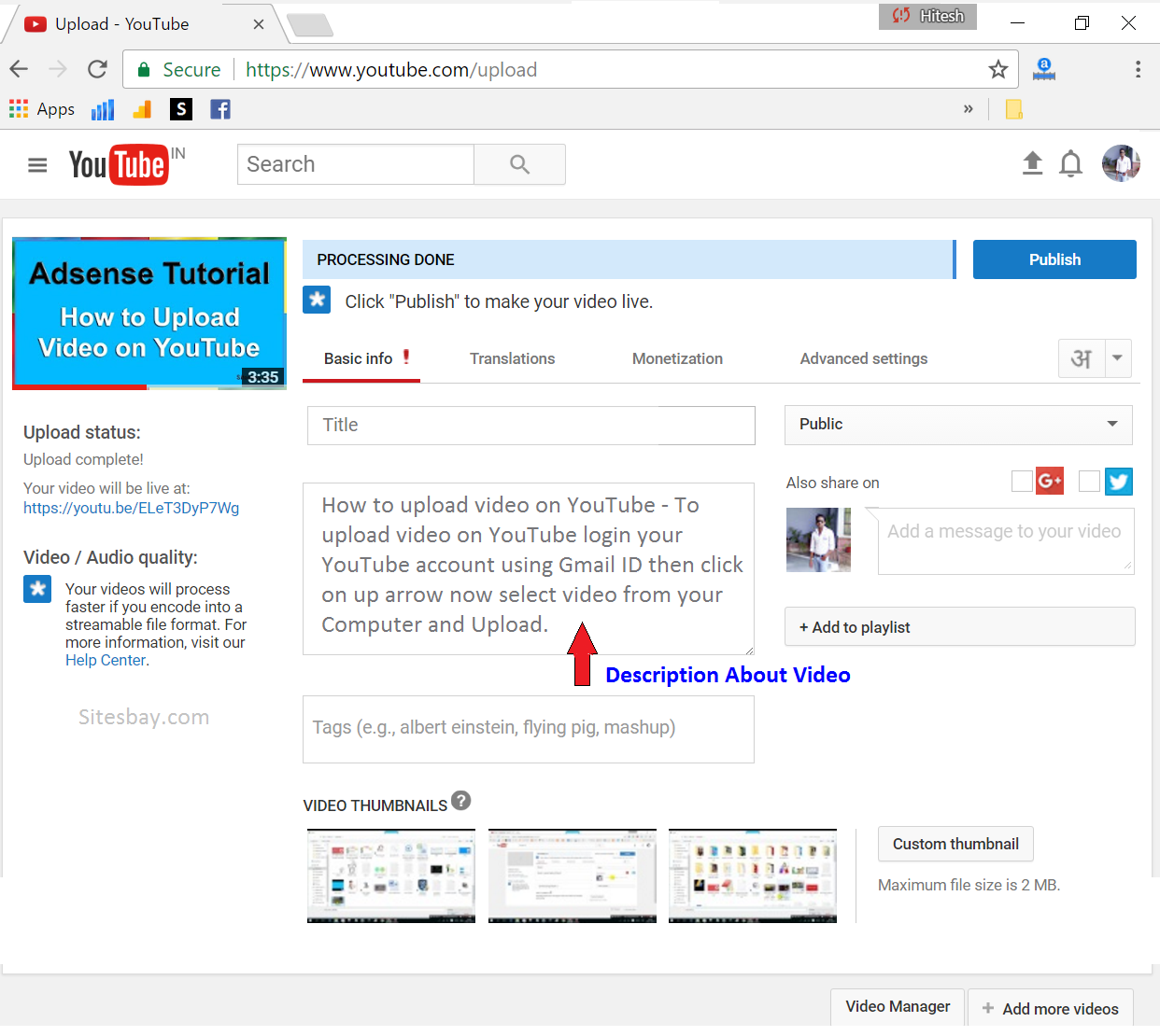 Images description for youtube video