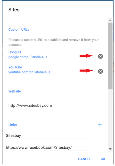 Images change custom url
